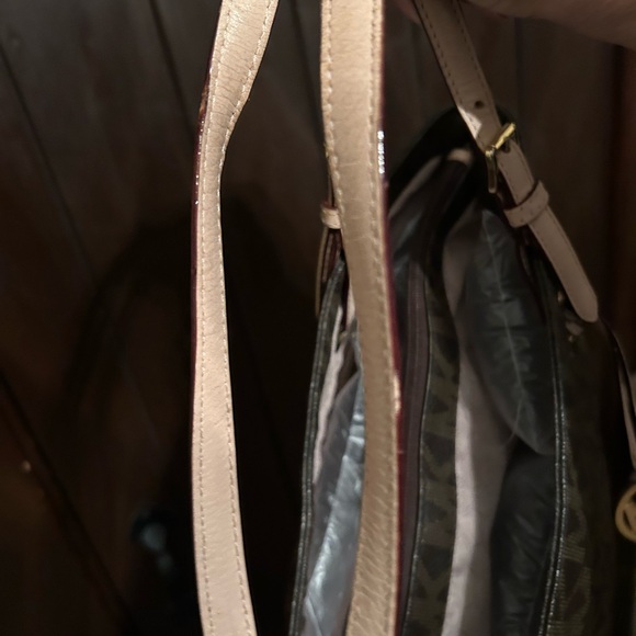 Michael Kors Brown Tote with Monogram Pattern and Gold Accents - Picture 14 of 14